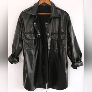 Pebby Forevee Faux Leather Shacket